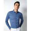 Langarmhemd DESOTO "Casual Kent 1/1", Herren, Gr. M, N-Gr, dove blau piqué, Jersey, Obermaterial: 100% Baumwolle, unifarben, casual, slim fit normal, Rundhals, Langarm Raglanärmel,Ärmel mit Ärmelschlitz 1-Knopf-Manschette mit Schlitz, Hemden, Mit...