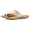 Dianette GABOR, Damen, Gr. 42, gold (goldfarben), Ziegenveloursleder, metallic, casual, Schuhe, Keilabsatz, Sommerschuh, Bequemschuh mit Zehenring
