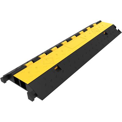 Cable Protector Ramp, Speed Bump Hump, Heavy Duty Rubber Modular Protective Wire Cord Driveway Traffic, Black