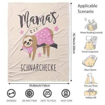 TEMU - Flannel Blanket - From Mom To Daughter, & Comfortable For , Bed, , And Image