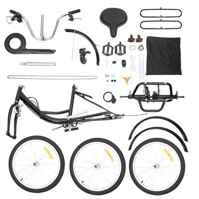 TEMU 24 Inch Tricycle For Adults 3 Wheels Bicycle 8 With Tricycle, City Tricycle For Sporty Outdoor Shopping Image