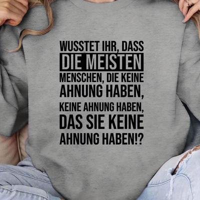 "TEMU Women's Casual Crew Neck Sweatshirt - "wie Sagt For Man" , Cozy Polyester, Fall & Spring, Machine Washable, Cute Sweatshirts" Image