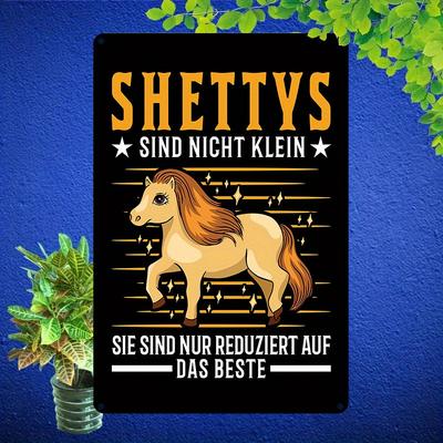 "TEMU Vintage Pony Metal Sign – Funny Retro Wall Art With "sind Nicht " German Text, 11.8x7.8 Inch, Iron Decor For Home, Office, Bar, Or Coffee Shop, Western Home Decor, 2d, Room Decor" Image