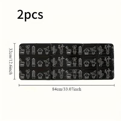TEMU 2pcs Aluminum Kitchen Oil Splash Guards - Heat Resistant, Cactus Design Stove Dividers For Home & Restaurant Use Image
