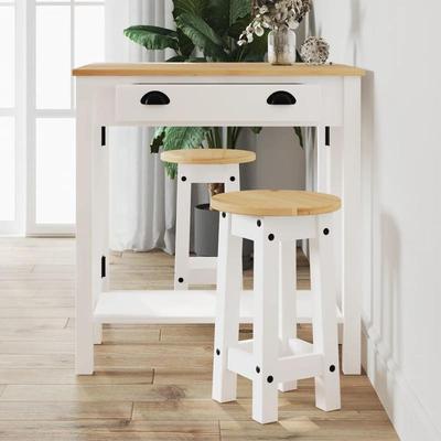 TEMU Bar Stools 2pcs. White Image