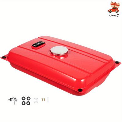 TEMU Cncest 5-gallon Universal Generator Gas Fuel W/ Chrome Cap Gauge Petcock Valve Red, , Great Value Good Gift Image
