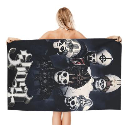 TEMU Band Beach Towel - Quick-dry, Super Absorbent Polyester Microfiber, Ideal For Swimming, Camping & Travel - Modern Knit Fabric, Machine Washable, Camping Gear | Design | Quick Dry Towel Image