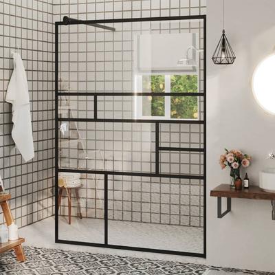 TEMU Shower Screen For Walk-in Shower With Clear Esg Glass 115x195 Cm Image