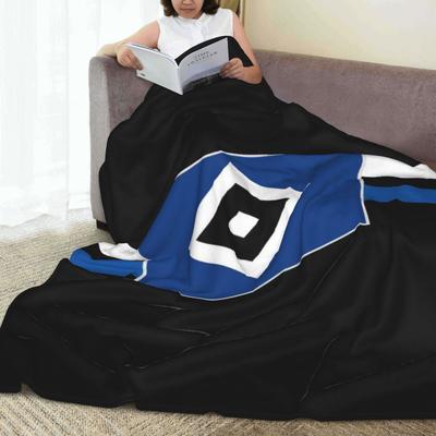 TEMU Contemporary Printing Flannel Throw Blanket, Ultra Soft Warm, 100% Polyester, Knit Fabric, 250-300 G/㎡, Mixed Color, With All , For Bed, Chair, Car, Sofa, Offic Image