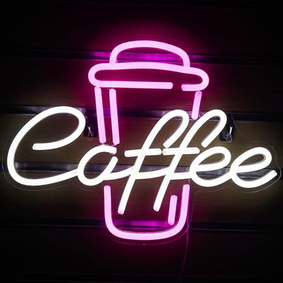 TEMU Nyxen Coffee Neon Sign - Led Wall Art For Cafes, Bars, Restaurants - No Battery Needed, Usb Powered, Wall Decor, Cafe Decoration | Retro | Neon Wall Art, Coffee Bar Image