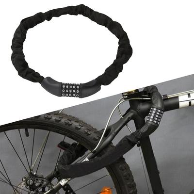 TEMU Cecaylie 90cm/120cm Bike Lock Combination 6mm Steel Chain Link Combination Lock Chain Lock Motorbike Lock Bike -digit E-bike Lock Image