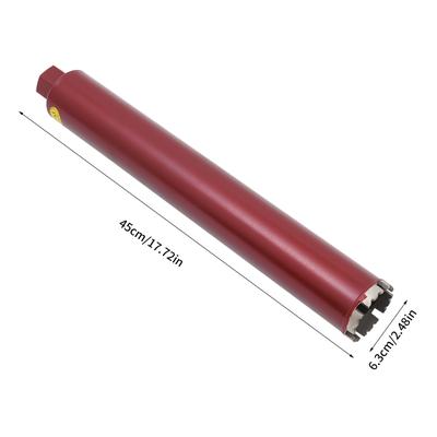 TEMU 63mm Core Drill Bit Reinforced Concrete Drill Bore Red M22 Core Drill Bit Practical Shaft For Drilling Holes In Concrete Cured Masonry Brick Mortar And Stone Image