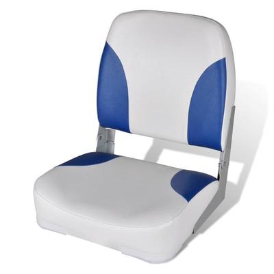 TEMU Boat Seat Foldable Blue-white 41x36x48 Cm Image