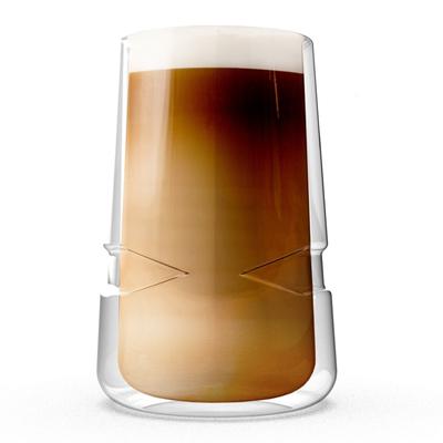 TEMU Double-walled Coffee Glasses 4 Pack Thermal Glass 450ml Glasses Cappuccino Double-walled Dishwasher Safe Image