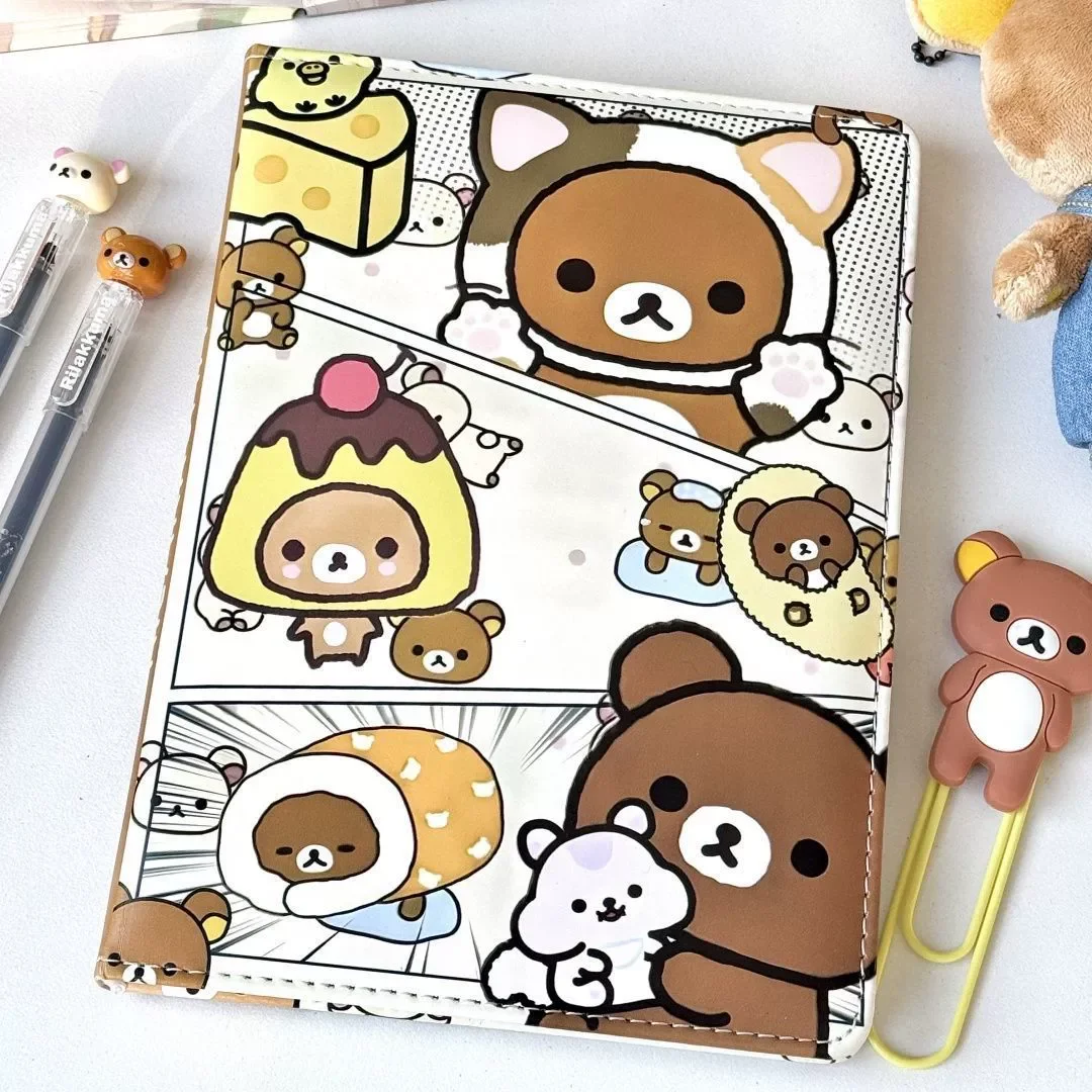 Rilakkuma Tagebuch-Notizbuch, neu, Kawaii, Relax Bear, A5, Binder, Notiz, Schüler, Schulplaner, Notizblock, Kinder, Handbücher, Schreibwaren, Geschenk Image