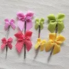 20 stücke 2 Größe quadratisches Gitter rosa Bowknot Party Dekoration Geschenk Bögen für Hochzeits