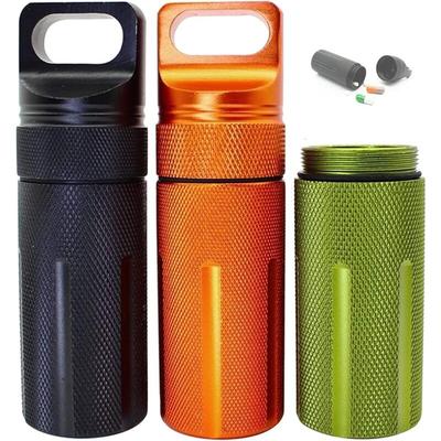 Pillendosen mit Schlüsselanhänger, Pillendose aus Aluminium, tragbare Mini-Pillenflasche, Image