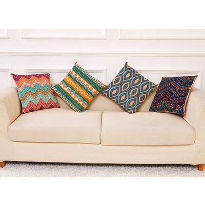 Linghhang - Kissenbezüge, 45 x 45 cm, Bohemian-Stil, geometrisch, 4er-Set, Kissenbezug aus Image