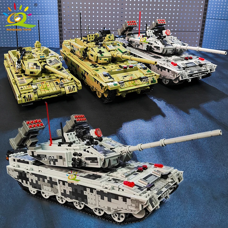HUIQIBAO WW2 Militär Tank Bausteine Set für Kinder Armee Waffe Auto Lkw Ziegel Spielzeug Stadt Bau Ziegel Kinder Geschenk Image