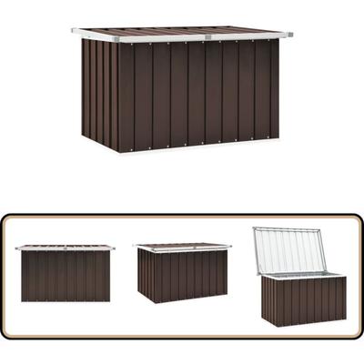 Gartenbox Braun 109x67x65 cm - Gartenbox - Stahltrennwand - Auflagenbox - Gartendekoration Image