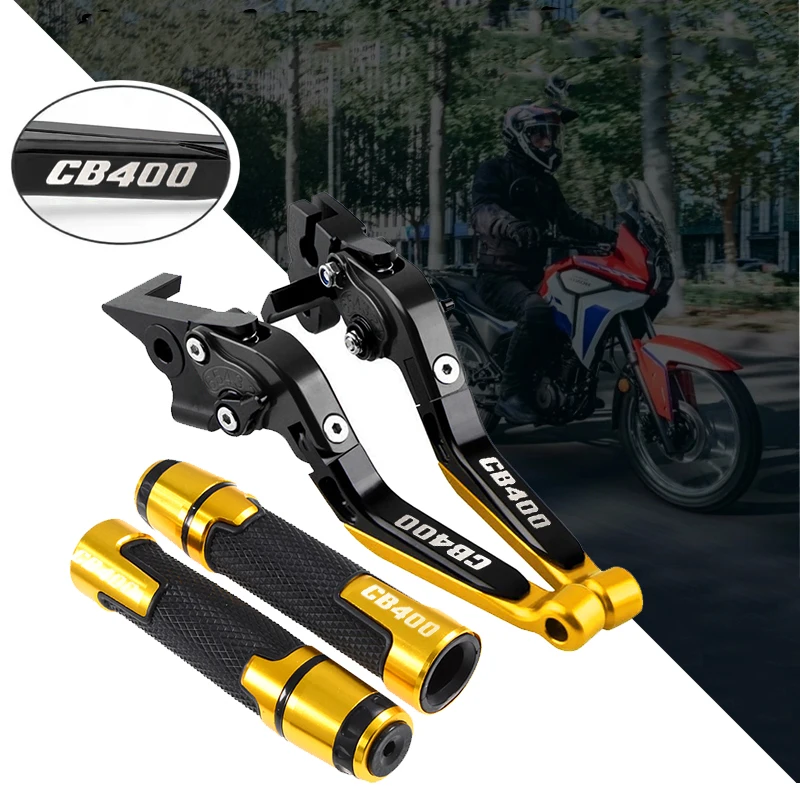 Passend für CB400SF CB400 VTEC cb400 1998 1997 1996 1995 1994 1993 Motorrad CNC-einstellbare Bremskupplungshebel Lenkergriffe Image