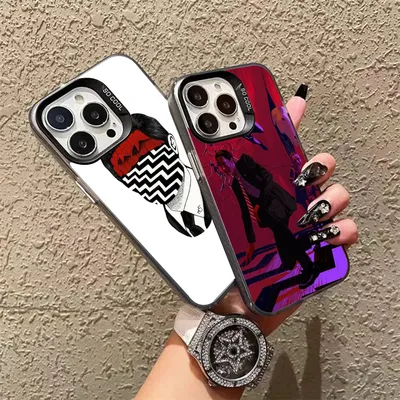 Twin Peaks Fire Walk With Me Handyhülle für iPhone 16 15 14 13 12 11 Mini Pro MAX Grau Silber Tropfen Matte stoßfeste Rückseite