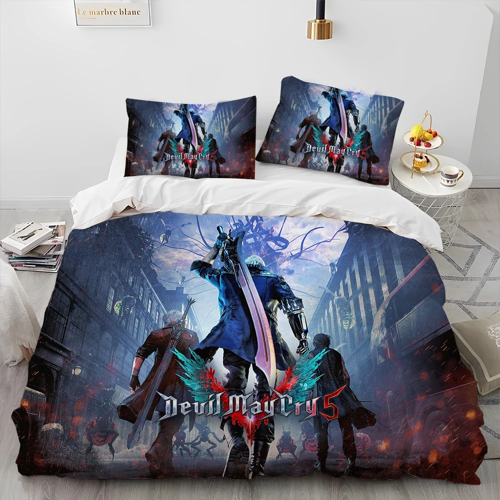 D-devil kann weinen dmc Spiel Gamer Tröster Bettwäsche-Set, Bett bezug Bett bezug Kissen bezug, King Queen Size Bettwäsche-Set Kind Image