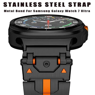 Luxuriöses Edelstahlarmband für Samsung Galaxy Watch 7 Ultra 47 mm, Metallarmband für Galaxy Watch Image