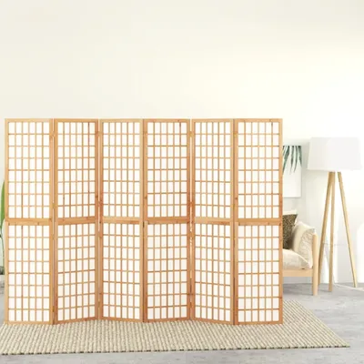 Klappbarer Raumteiler mit 6 Paneelen im japanischen Stil, 240 x 170 cm, Heimdekorationsprodukte, Trennwände, Sichtschutz Image