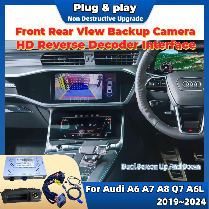 Reverse Kamera Kit Spezielle Für Audi A6 A7 A8 Q7 A6L 2019 ~ 2024 Original Bildschirm Plug & Play HD Nachtsicht Vorne Rückansicht Kamera Image