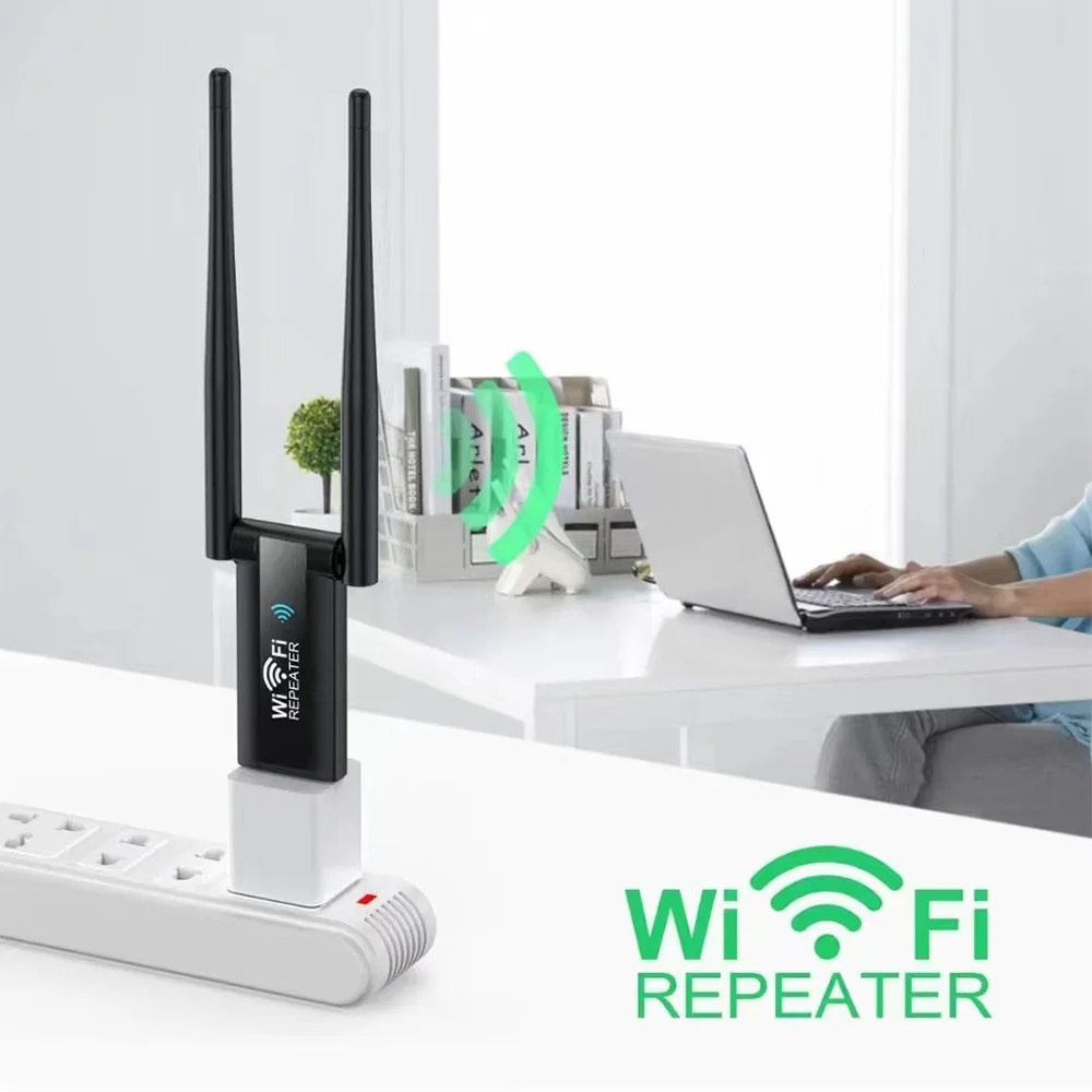 2,4G 300Mbps USB Wireless WiFi Repeater Extender Router WiFi Signal Verstärker Booster Wi-Fi Repeater Home Netzwerk erweiterung Image