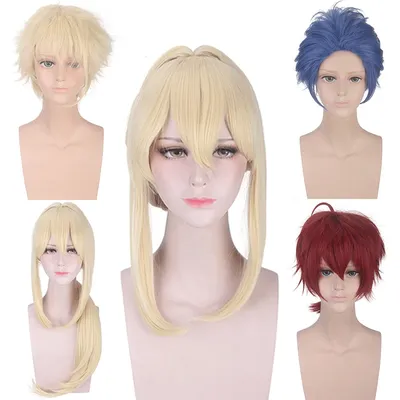 2019 neue Mode Violett Evergarden Cosplay Perücke Claudia Hodgins Gilbert Bougainvillea Benedict Image