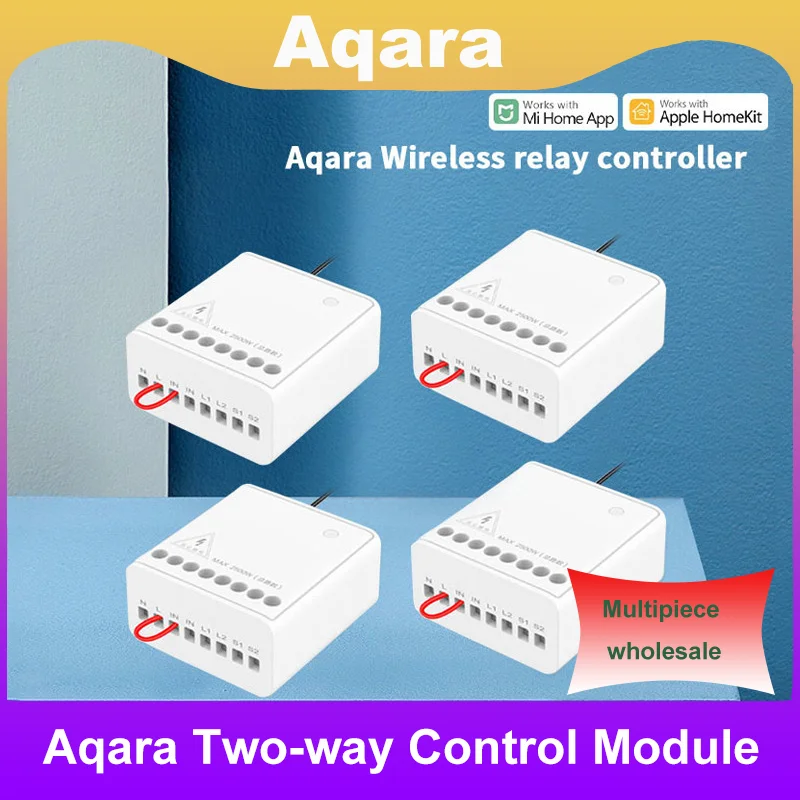 Aqara Zwei-Wege-Steuermodul, kabelloser Relaisschalter-Controller, 2 Kanäle, funktioniert für Mi Jia Mi Homeapp Home Kit Smart Timer Image