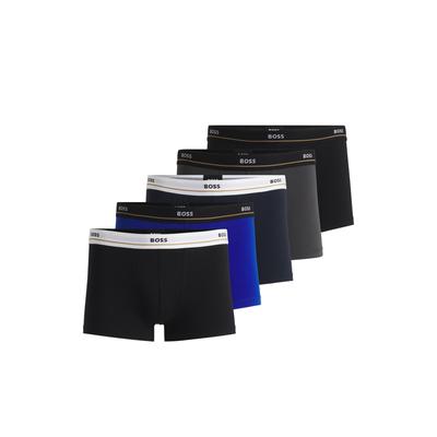 Trunk BOSS "Trunk 5P Essential", Herren, Gr. L (52), bunt (open miscellaneous 986), Jersey, Obermaterial: 95% Baumwolle, 5% Elasthan, unifarben, eng, Unterhosen, mit elastischem Bund Image