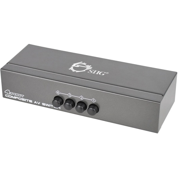 Siig 4X1 Composite & Audio Switch - 4 X Rca Composite Video In, 1 X Rca Composite Video Out