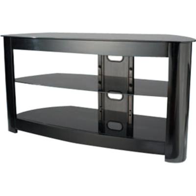 Sanus Media Console With Shelves - Corner Tv Stand - For Tvs Up To 56" - 125 lb Load Capacity - 21.1" X 45.7" X 17.5" - Glass
