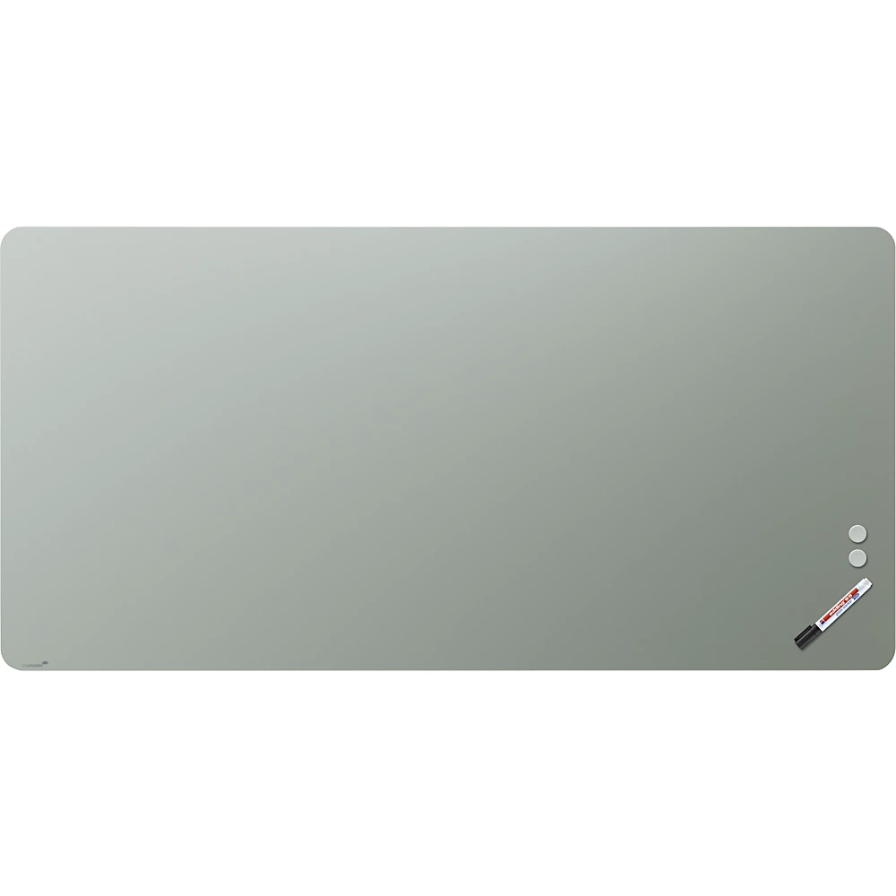 Tableau en verre mat, coins arrondis Legamaster