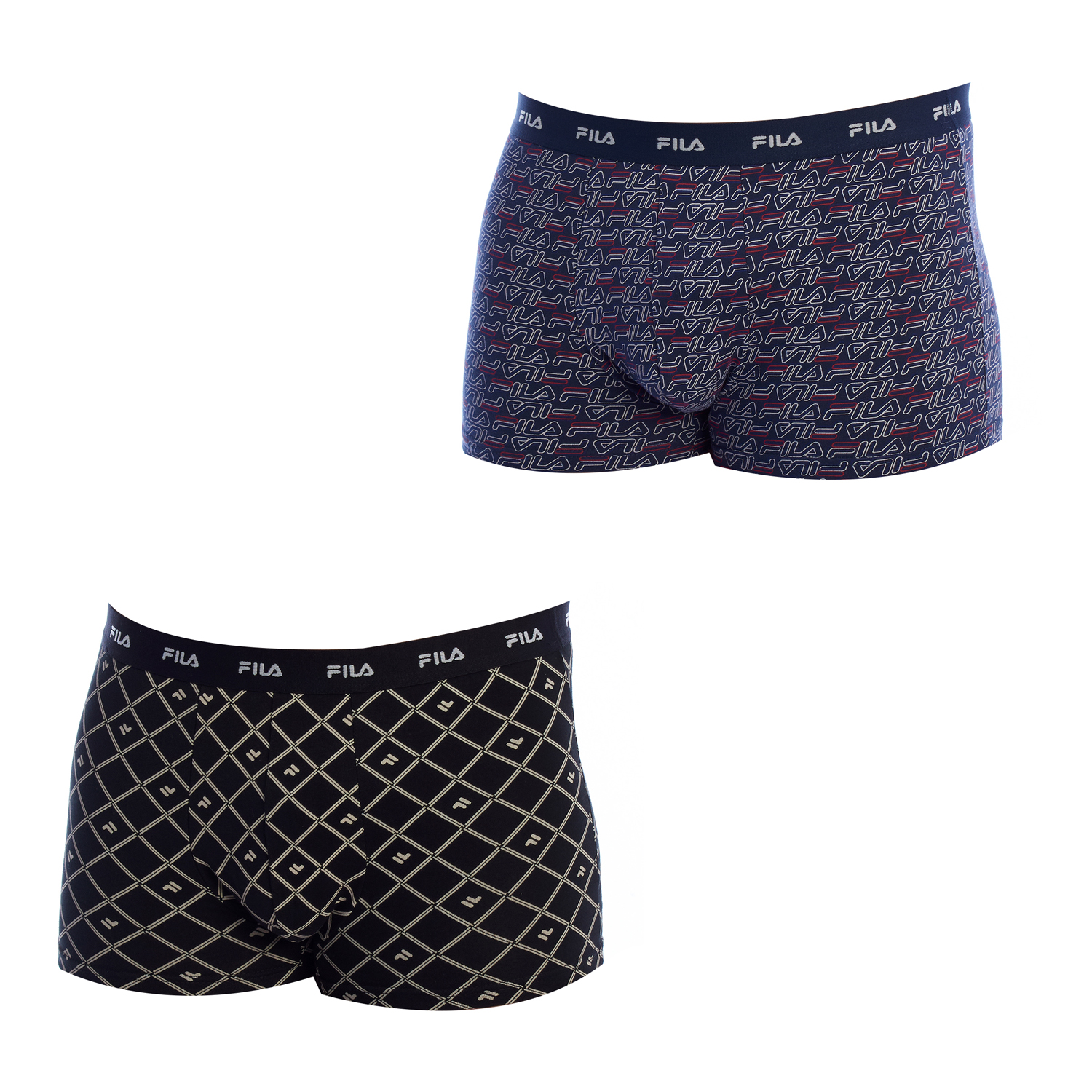 Pack-2 Bedruckte Baumwoll-Boxershorts FU5289 für Herren Image
