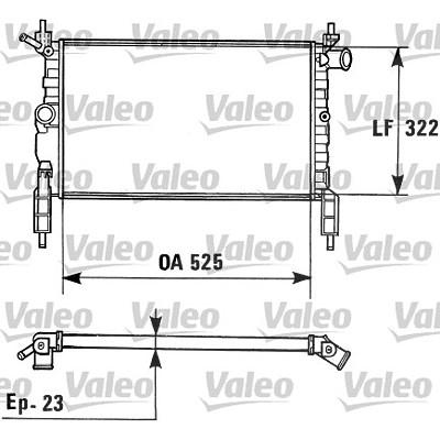 Valeo Kühler, Motorkühlung [Hersteller-Nr. 730975] für Opel, Vauxhall Image