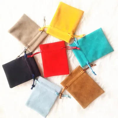 8*10CM High Quality Hot Velvet Packaging Drawstring Pouches Velvet Bag Pouch for Jewelry Gift