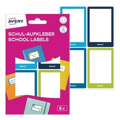 Avery Zweckform 8er-Pack Schul-Aufkleber blau/grün 48x70 mm blau Image