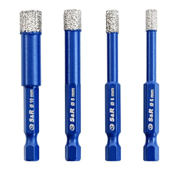 S&K Label Diamantbohrer-Set 4-teilig weiß Image