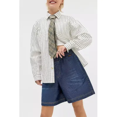 Bench UO Exclusive Nikki Jorts - Vintage Denim Medium XS at Urban Outfitters