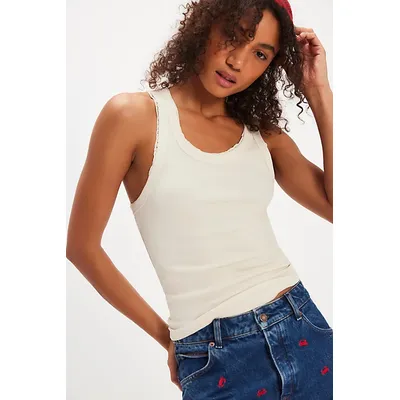 Rowan Tank Top at Free People in Ivory, Size: Medium