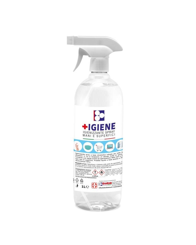 Più igiene Igienizzante alcolico mani e superfici - Tutochimica 1 l