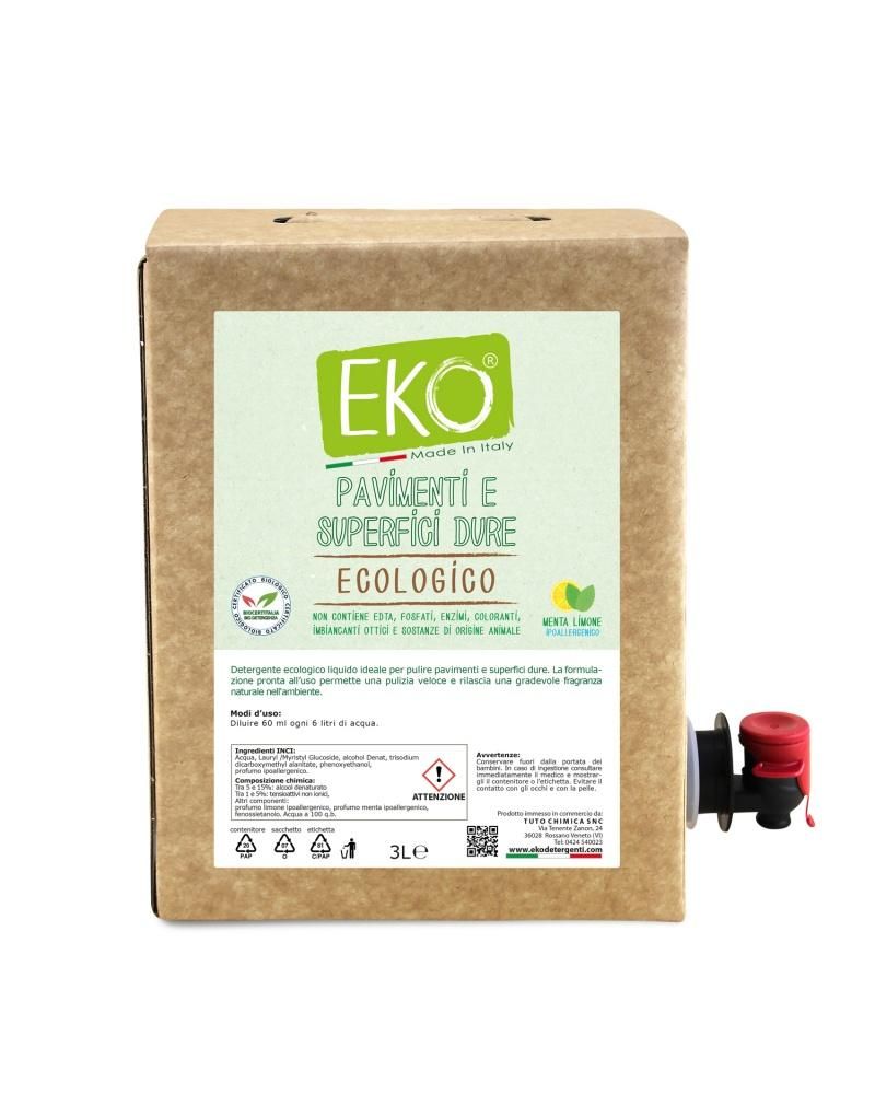 Eko Detergente Pavimenti E Superfici Dure Ecologico 3 l