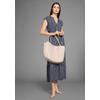 Midikleid HECHTER PARIS, Damen, Gr. 38, N-Gr, navy, sand, gesteift, Web, Obermaterial: 100% Viskose, feminin, figurumspielend knöchellang, Rundhals, ohne Ärmel, Kleider, mit Bindeband