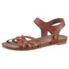 Riemchensandale MUSTANG SHOES, Damen, Gr. 38, braun (cognac), Lederimitat, unifarben, klassisch, Schuhe, Sommerschuh, Sandalette, Klettschuh, mit Klettverschluss-Riemchen