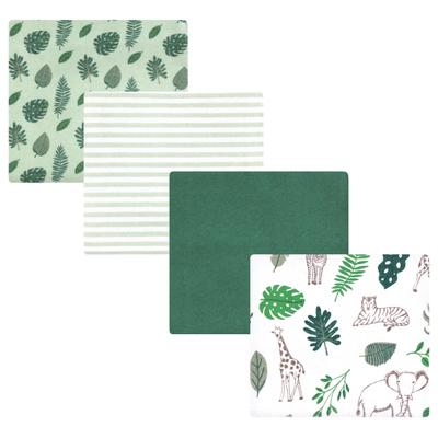 Hudson Baby Cotton Poly Flannel Receiving Blankets, Jungle, One Size - Jungle - One Size