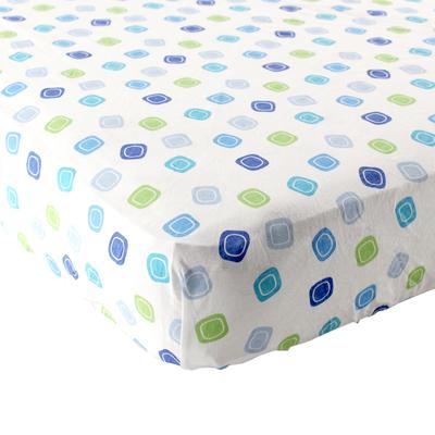 Luvable Friends Baby Boy Fitted Crib Sheet, Blue Geometric, One Size - Blue Geometric - One Size